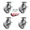 Service Caster 8 Inch Semi Steel Caster Set with Roller Bearing 4 Brake and 2 Swivel Lock SCC SCC-35S820-SSR-SLB-BSL-2-SLB-2 - alternate 6